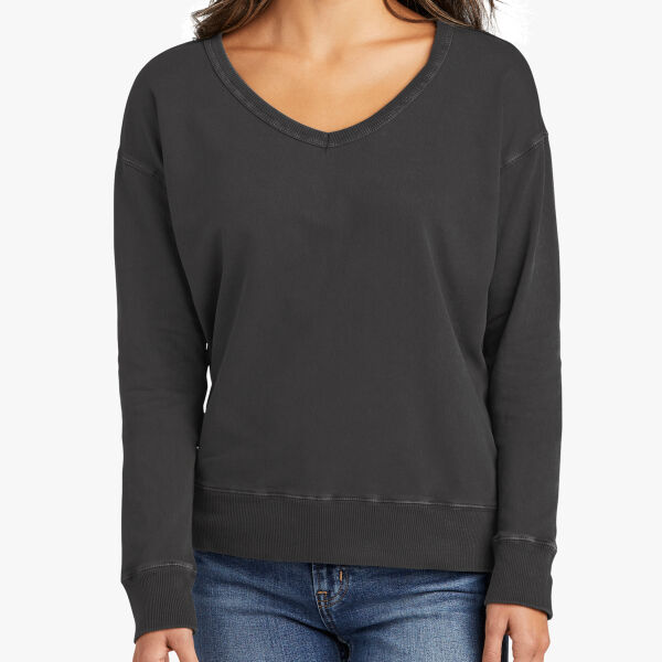 Port & Company Garment Dyed V Neck Sweatshirt LPC098V Garment Dyed V Neck Sweatshirt Thumbnail