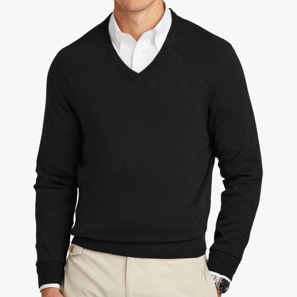 Brooks Brothers Cotton Stretch V Neck Sweater BB18400 Cotton Stretch V Neck Sweater Thumbnail
