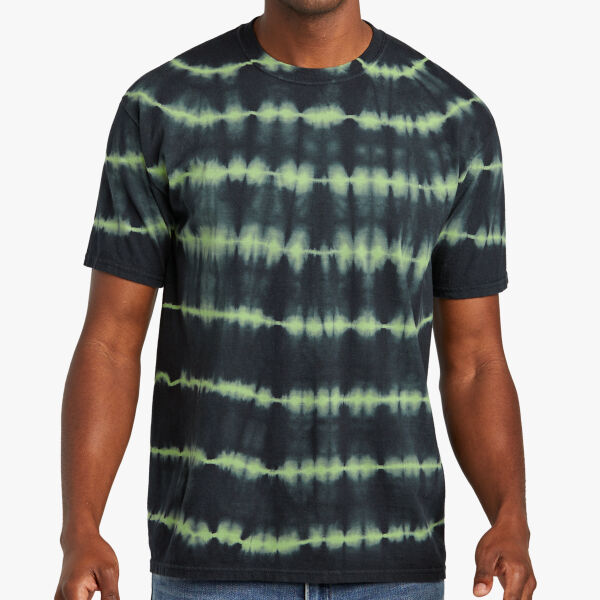 Port & Company Allover Stripe Tie Dye Tee PC142 Allover Stripe Tie Dye Tee Thumbnail
