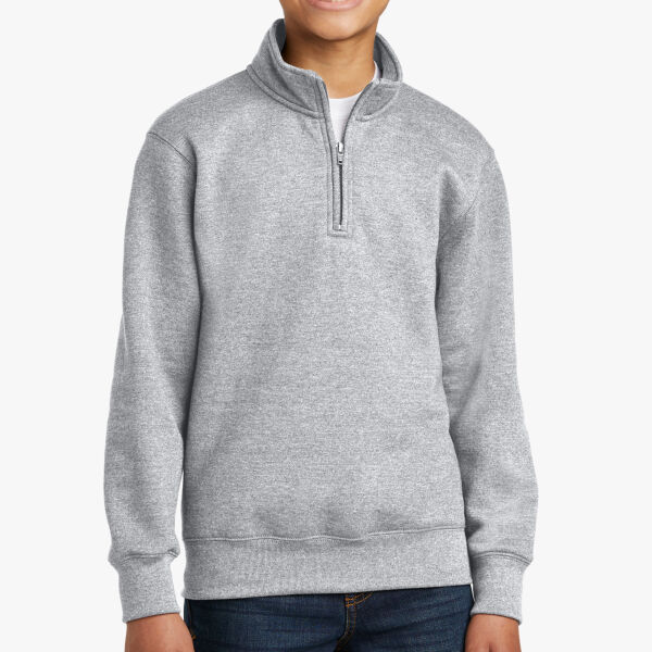 Port & Company Youth Core Fleece 1/4 Zip Pullover Sweatshirt PC78YQ Youth Core Fleece 1/4 Zip Pullover Sweatshirt Thumbnail