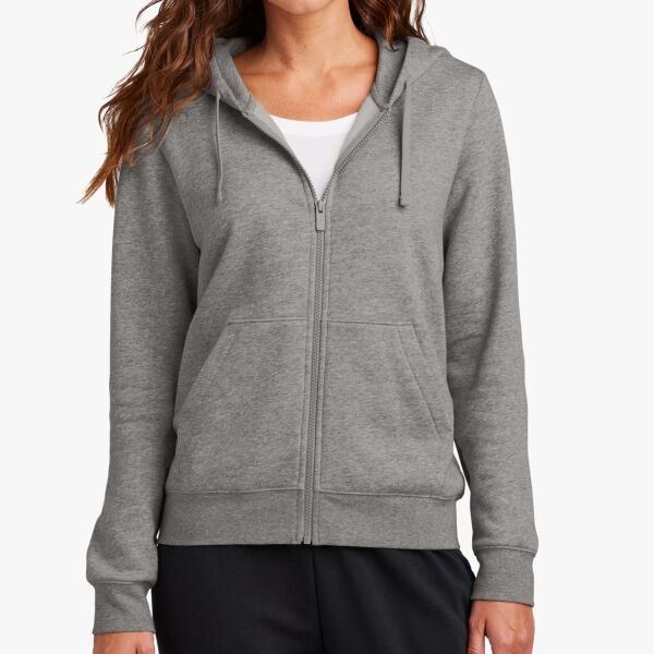 Nike Women's Club Fleece Sleeve Swoosh Full Zip Hoodie NKFD9890 Women's Club Fleece Sleeve Swoosh Full Zip Hoodie Thumbnail