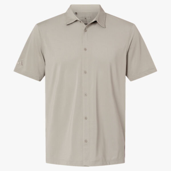 Adidas Men's Full Button Down Short Sleeve Shirt A595 Men's Full Button Down Short Sleeve Shirt Thumbnail
