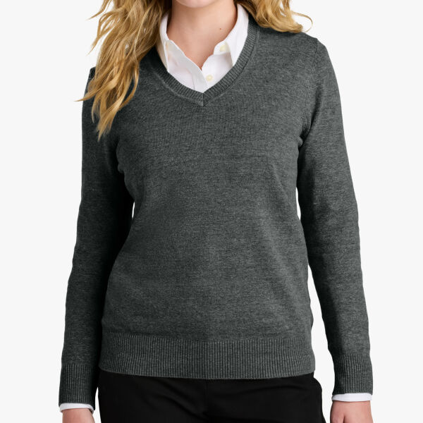 Port Authority Women's Easy Care V Neck Sweater LSW2850 Women's Easy Care V Neck Sweater Thumbnail