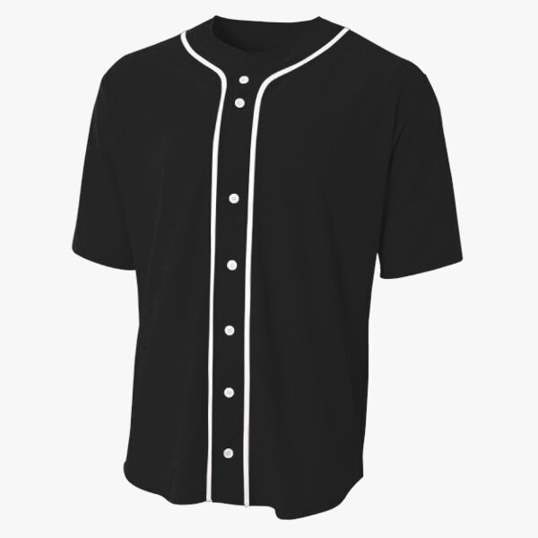 Short Sleeve Full Button Baseball Top Thumbnail