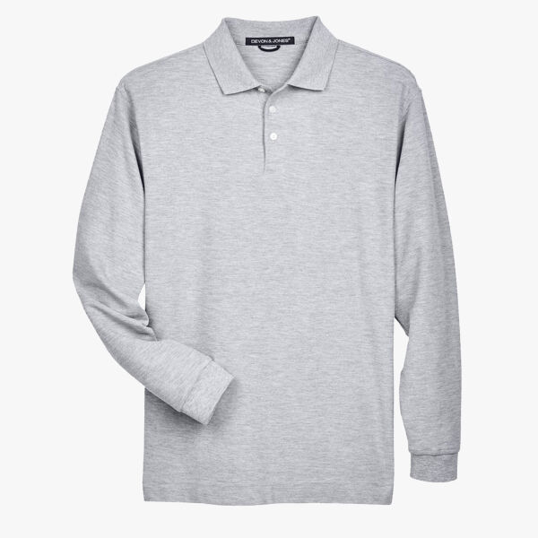 Men's Pima Piqué Long Sleeve Polo Thumbnail