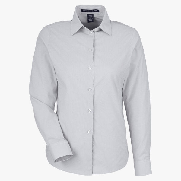 Women's CrownLux Performance® Microstripe Dress Shirt Thumbnail