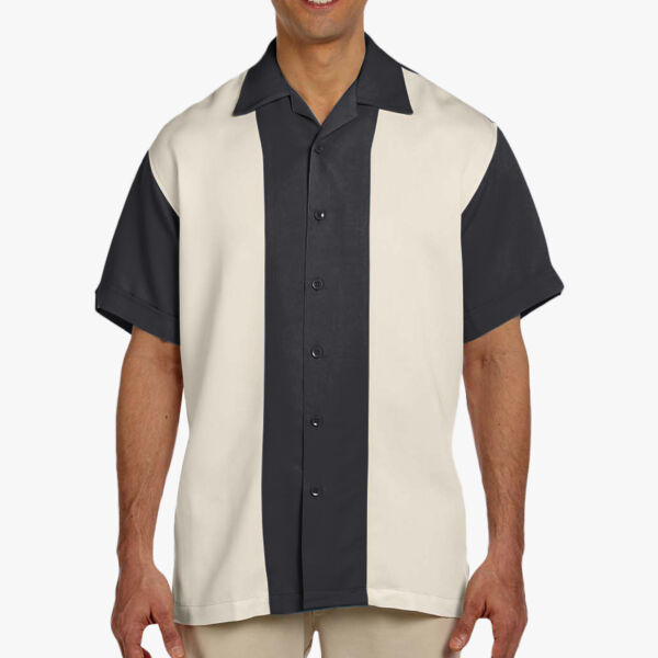 Harriton Men's Two-Tone Camp Shirt M575 Men's Two-Tone Camp Shirt Thumbnail