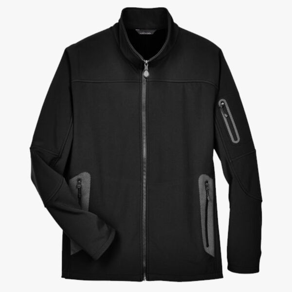 North End Men's Three Layer Fleece Bonded Shell Technical Jacket 88138 Men's Three Layer Fleece Bonded Shell Technical Jacket Thumbnail
