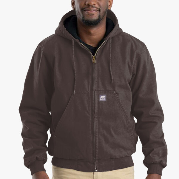 Berne Apparel Men's Heartland Washed Cotton Duck Hooded Jacket HJ375 Men's Heartland Washed Cotton Duck Hooded Jacket Thumbnail