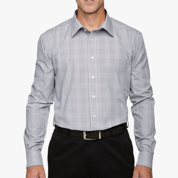 Men's Crown Collection® Glen Plaid Woven Dress Shirt Thumbnail