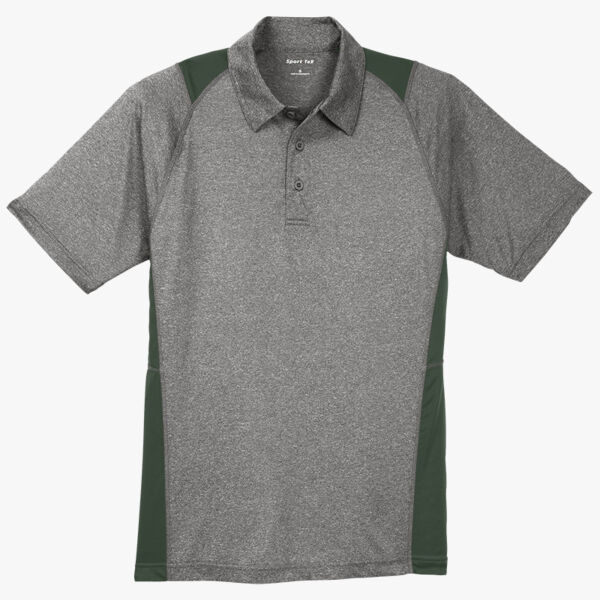 Sport Tek Heather Colorblock Contender Polo ST665 Heather Colorblock Contender Polo Thumbnail