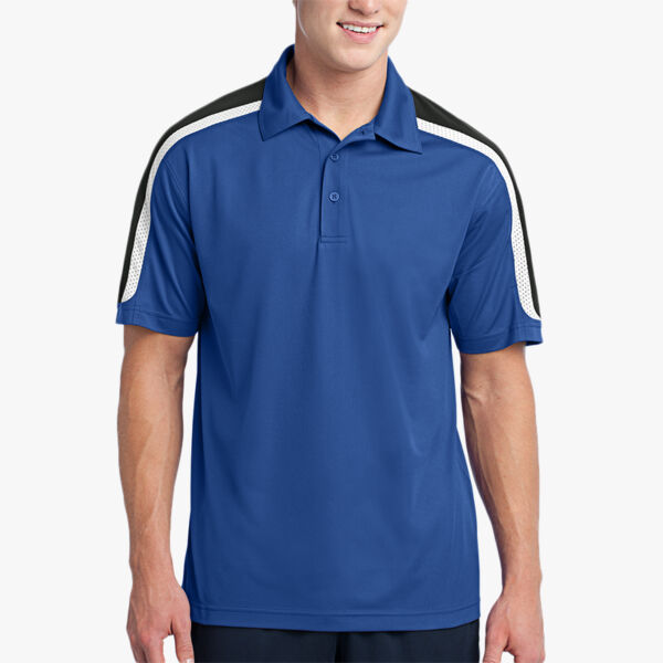 Sport Tek Tricolor Shoulder Micropique Sport Wick ® Polo ST658 Tricolor Shoulder Micropique Sport Wick ® Polo Thumbnail