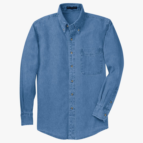 Port Authority Tall Long Sleeve Denim Shirt TLS600 Tall Long Sleeve Denim Shirt Thumbnail