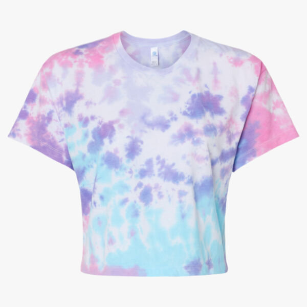 Colortone Women's Tie-Dyed Crop T-Shirt 1050 Women's Tie-Dyed Crop T-Shirt Thumbnail
