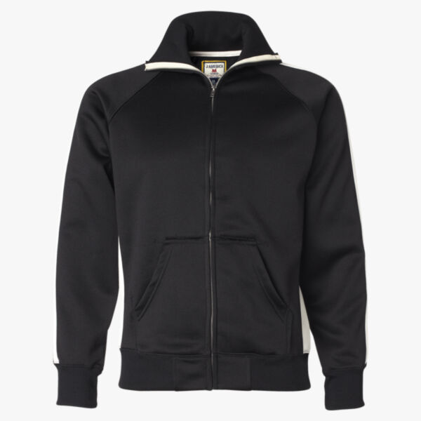 J. America Men's Vintage Polyester Fleece Track Jacket 8858 Men's Vintage Polyester Fleece Track Jacket Thumbnail