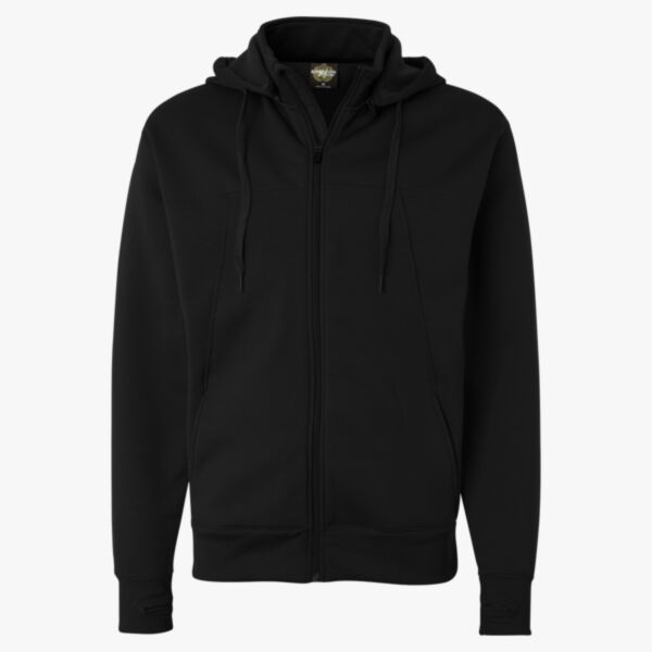 Unisex Poly-Tech Full-Zip Hooded Sweatshirt Thumbnail