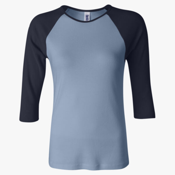 Bella + Canvas Women’s 1X1 Baby Rib Raglan Three-Quarter Sleeve Tee 2000 Women’s 1X1 Baby Rib Raglan Three-Quarter Sleeve Tee Thumbnail