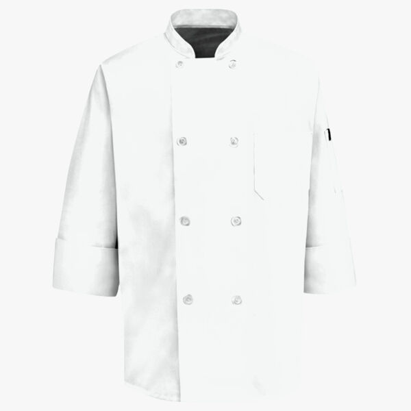 Button Chef Coat with Thermometer Pocket Thumbnail