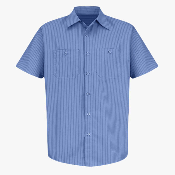 Red Kap Men's Industrial Stripe Short Sleeve Work Shirt SB22 Men's Industrial Stripe Short Sleeve Work Shirt Thumbnail