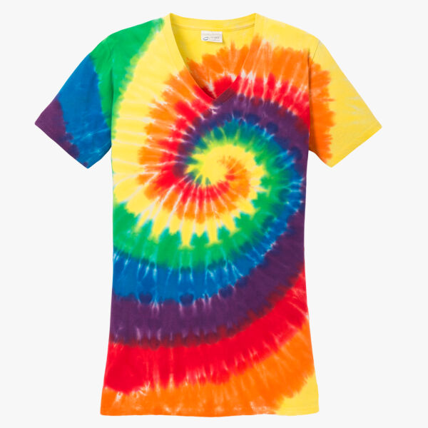 Port & Company Women's Tie Dye V Neck Tee LPC147V Women's Tie Dye V Neck Tee Thumbnail
