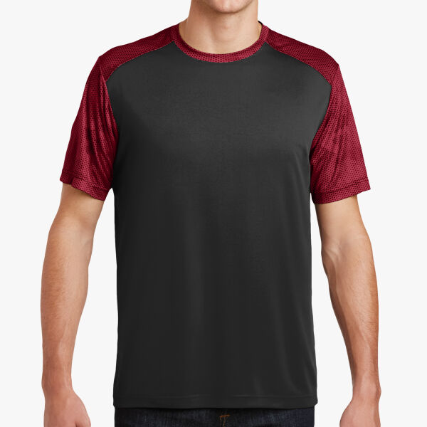 Sport Tek CamoHex Colorblock Tee ST371 CamoHex Colorblock Tee Thumbnail