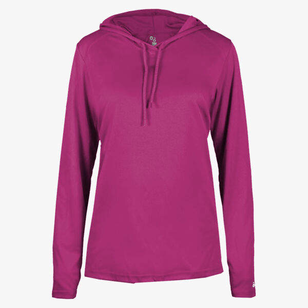 Badger Women's B-Core Long Sleeve Hooded T-Shirt 4165 Women's B-Core Long Sleeve Hooded T-Shirt Thumbnail