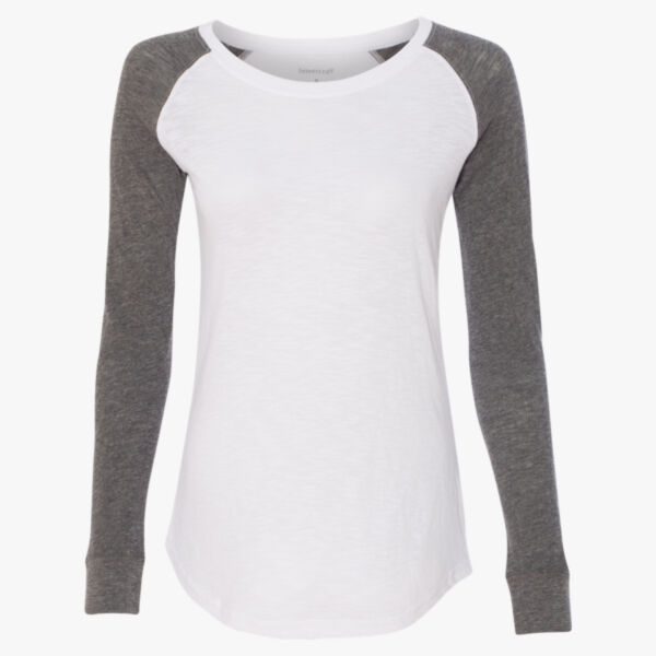 Women’s Preppy Patch Slub Long Sleeve T-Shirt Thumbnail