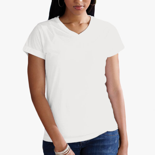 Women's Polyester Sublimation V-Neck Tee Thumbnail