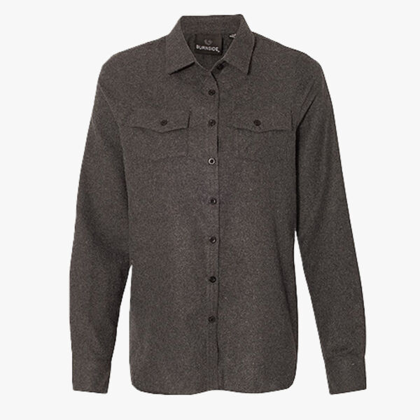 Women's Solid Flannel Shirt Thumbnail