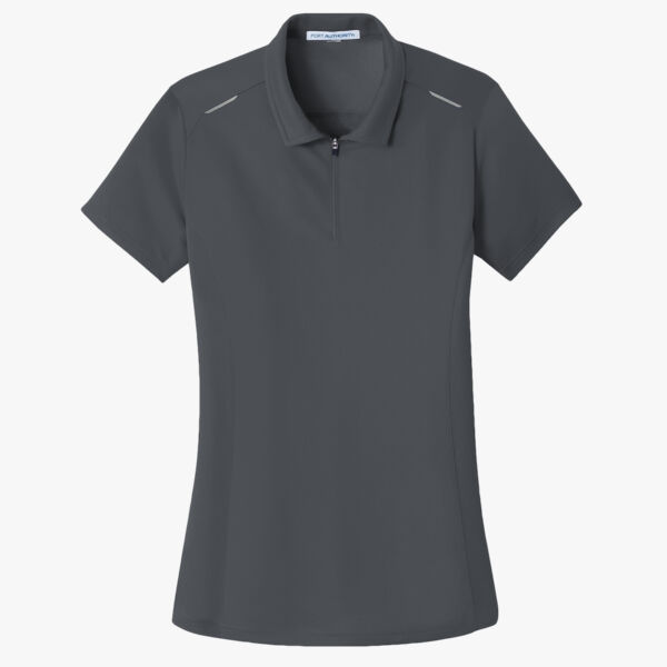 Women's Pinpoint Mesh Zip Polo Thumbnail