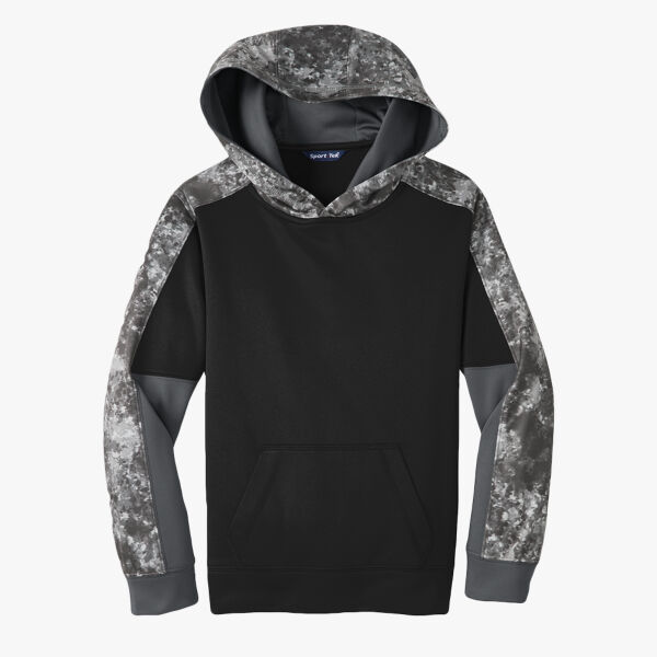 Sport Tek Youth Sport Wick ® Mineral Freeze Fleece Colorblock Hooded Pullover YST231 Youth Sport Wick ® Mineral Freeze Fleece Colorblock Hooded Pullover Thumbnail