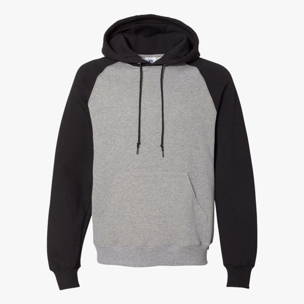 Russell Athletic Unisex Dri Power® Colorblock Raglan Hooded Sweatshirt 693HBM Unisex Dri Power® Colorblock Raglan Hooded Sweatshirt Thumbnail
