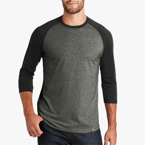 New Era Heritage Blend 3/4 Sleeve Baseball Raglan Tee NEA104 Heritage Blend 3/4 Sleeve Baseball Raglan Tee Thumbnail