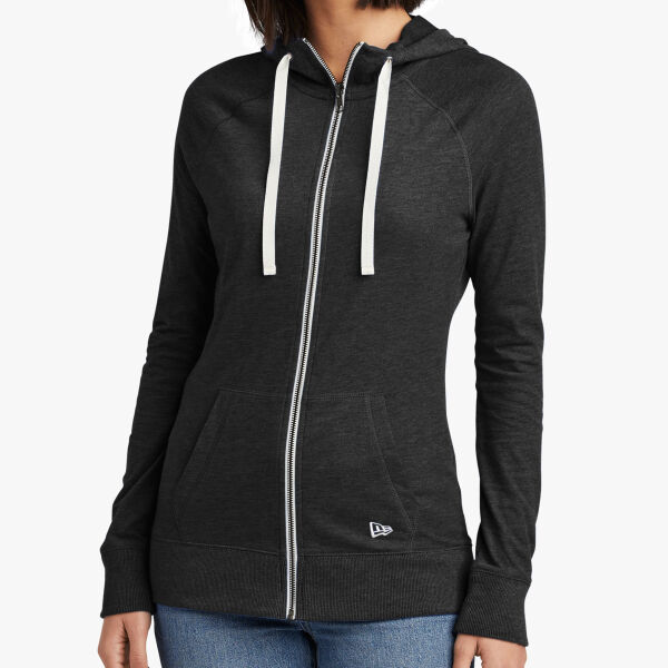 New Era Women's Sueded Cotton Blend Full Zip Hoodie LNEA122 Women's Sueded Cotton Blend Full Zip Hoodie Thumbnail