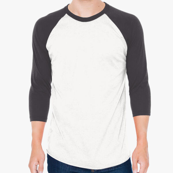 American Apparel Unisex USA-Made 50/50 Poly/Cotton Raglan Three-Quarter Sleeve Tee BB453US Unisex USA-Made 50/50 Poly/Cotton Raglan Three-Quarter Sleeve Tee Thumbnail
