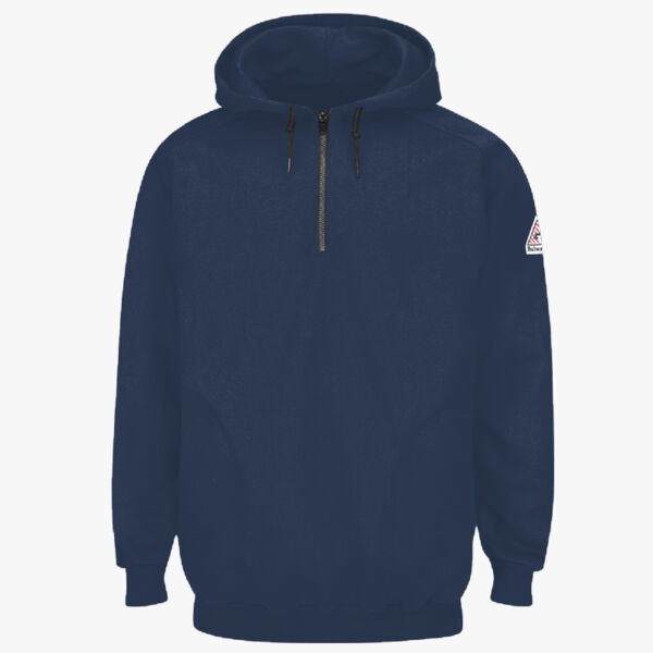 Bulwark Men's Flame Resistant Quarter-Zip Hooded Sweatshirt SEH8 Men's Flame Resistant Quarter-Zip Hooded Sweatshirt Thumbnail