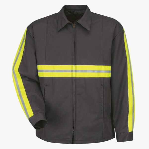 Red Kap Men's Enhanced Visibility Perma-Lined Panel Jacket JT50EN Men's Enhanced Visibility Perma-Lined Panel Jacket Thumbnail