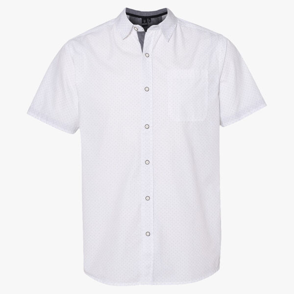 Men's Peached Printed Poplin Short Sleeve Shirt Thumbnail