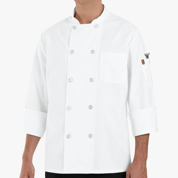 100% Polyester Ten Pearl Button Chef Coat Thumbnail