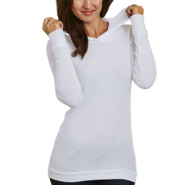 Bayside Women's USA-Made Soft Thermal Hooded T-Shirt 3425 Women's USA-Made Soft Thermal Hooded T-Shirt Thumbnail