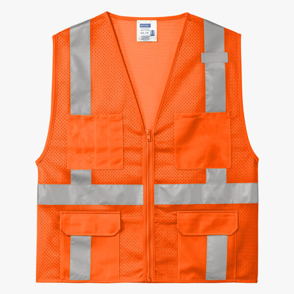 CornerStone Ansi 107 Class 2 Mesh Six Pocket Zippered Vest CSV104 Ansi 107 Class 2 Mesh Six Pocket Zippered Vest Thumbnail