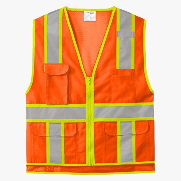 CornerStone Ansi 107 Class 2 Surveyor Zippered Two Tone Vest CSV105 Ansi 107 Class 2 Surveyor Zippered Two Tone Vest Thumbnail