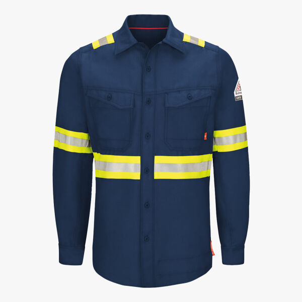 Bulwark Men's iQ Series® Endurance Enhanced-Vis Work Shirt QS40E Men's iQ Series® Endurance Enhanced-Vis Work Shirt Thumbnail