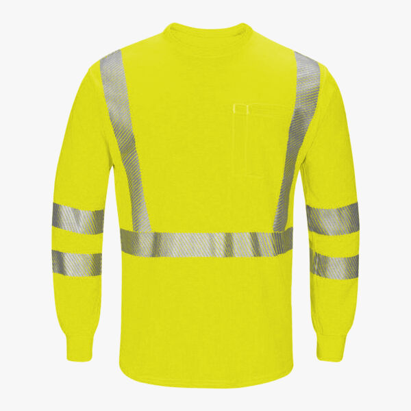 Bulwark Men's Hi-Visibility Lightweight Long Sleeve T-Shirt SMK8 Men's Hi-Visibility Lightweight Long Sleeve T-Shirt Thumbnail