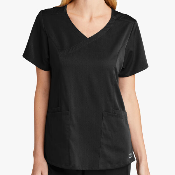 Wink Women's Premiere Flex Mock Wrap Top WW4268 Women's Premiere Flex Mock Wrap Top Thumbnail