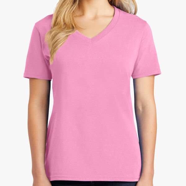 Port & Company Ladies Core Cotton V Neck Tee LPC54V Ladies Core Cotton V Neck Tee Thumbnail
