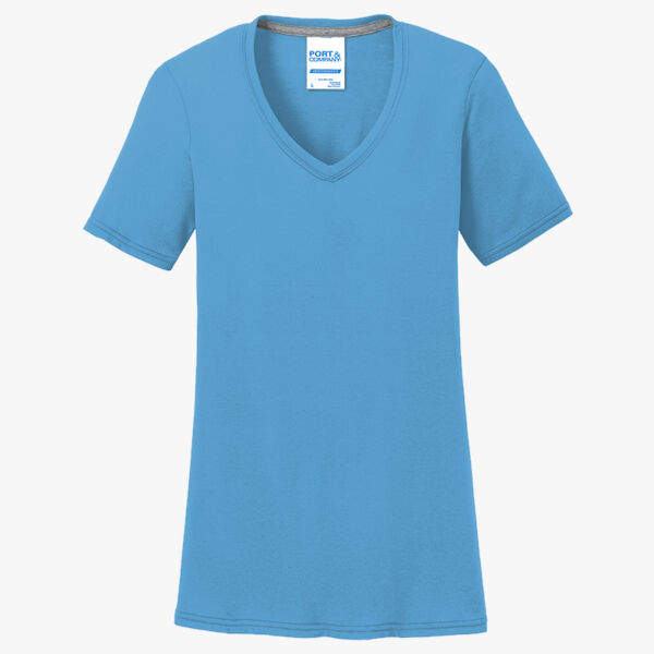 Port & Company Ladies Performance Blend V Neck Tee LPC381V Ladies Performance Blend V Neck Tee Thumbnail