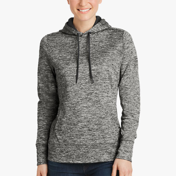 Sport Tek Ladies PosiCharge ® Electric Heather Fleece Hooded Pullover LST225 Ladies PosiCharge ® Electric Heather Fleece Hooded Pullover Thumbnail