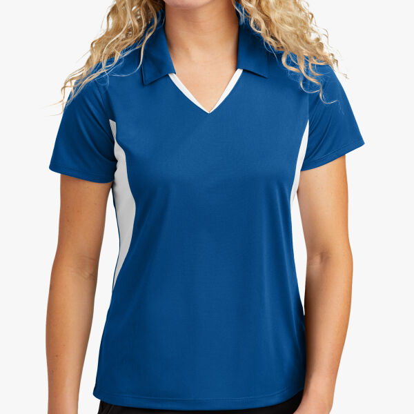 Sport Tek Ladies Side Blocked Micropique Sport Wick ® Polo LST655 Ladies Side Blocked Micropique Sport Wick ® Polo Thumbnail