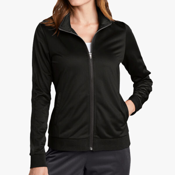 Sport Tek Ladies Tricot Track Jacket LST94 Ladies Tricot Track Jacket Thumbnail
